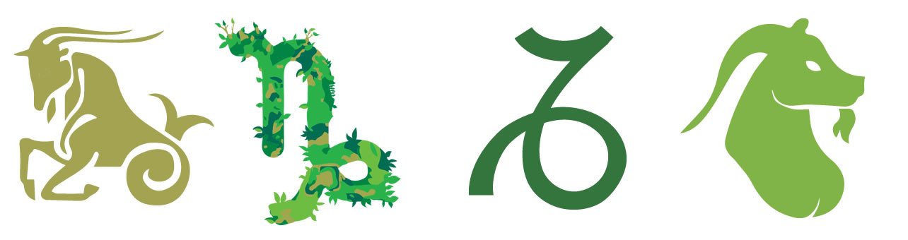 Capricorn-Sign-Symbols A set of Capricorn Sign Symbols and Icons
