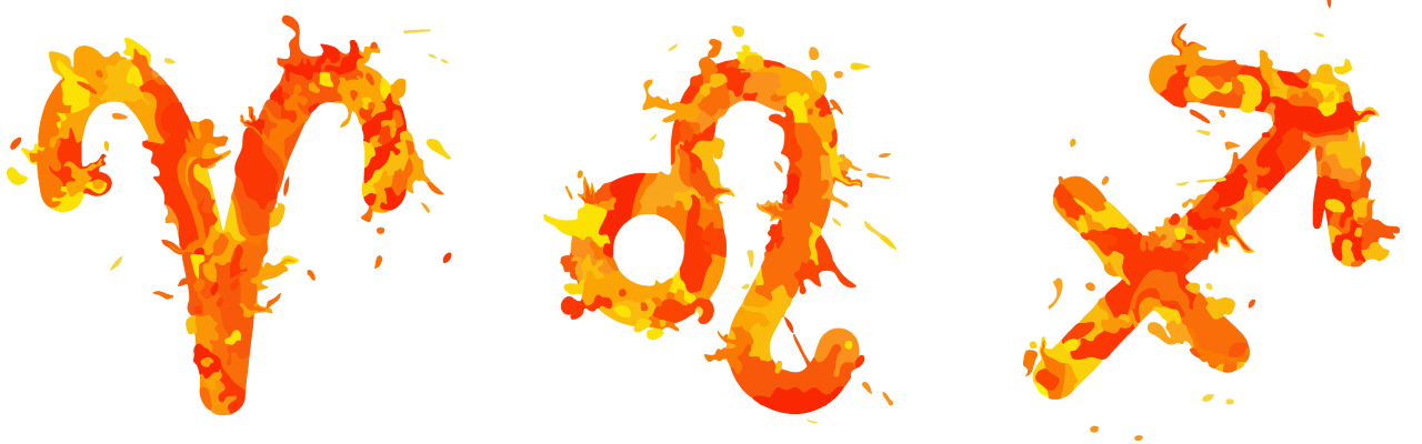 Fire-Sign-Elements-Banner An image of Fire Signs and fire sign elements banner. Fire Signs, those feisty little fellows.