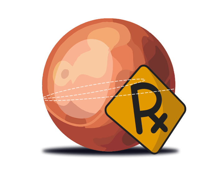 Mars-Retrograde-Icon-Glyph-Logo An image of Planetary Retrogrades and mars retrograde icon glyph logo. Welcome to our guide to Planetary Retrogrades.